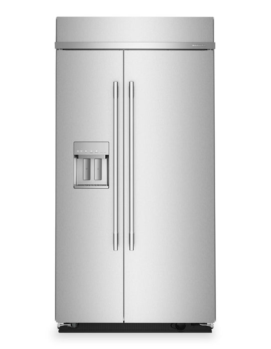 Kitchenaid 42\" 25.1 Cu. Ft. Built-In Side-by-Side Refrigerator – Stainless Steel - KBSD742SPS