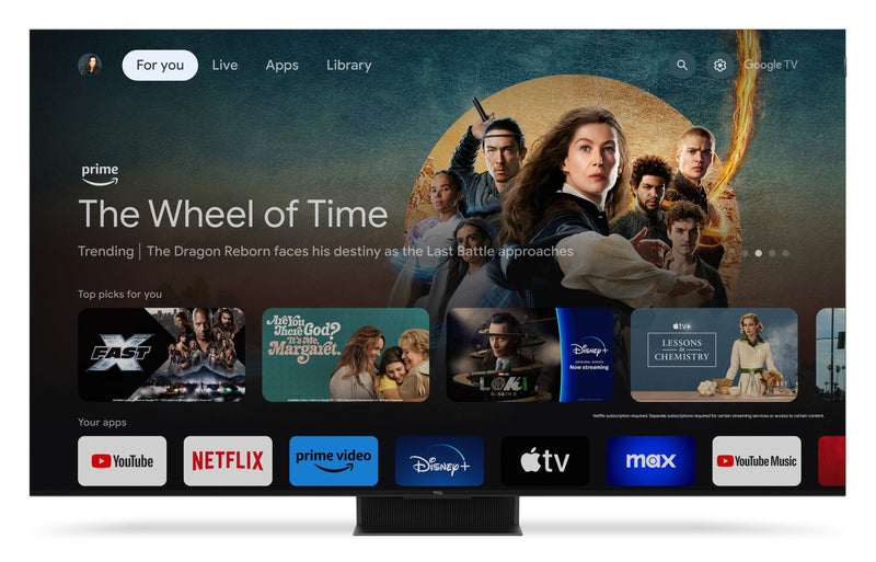 TCL 75\" QD-Mini LED 4K HDR Ultra QLED Ultra IMAX Enhanced 120Hz Google Smart TV (75QM851G)