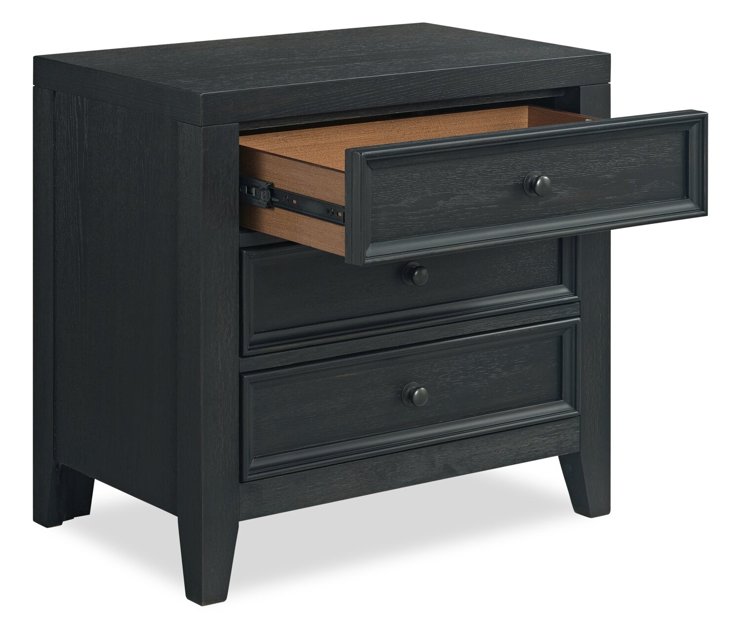 Casa Bedside 3-Drawer Nightstand with USB Port, 27"W x 26.5"H, Wood... - The Brick Casa Bedside 3-Drawer Nightstand with USB Port, 27"W x 26.5"H, Wood... - The Brick