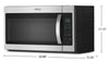 Whirlpool 1.9 Cu. Ft. Over the Range Microwave with Sensor Cooking –  Stainless Steel - YWMMS3230SZ | Four à micro-ondes à hotte intégrée Whirlpool de 1,9 pi³ avec cuisson par capteur - acier inoxydable  - YWMMS3230SZ