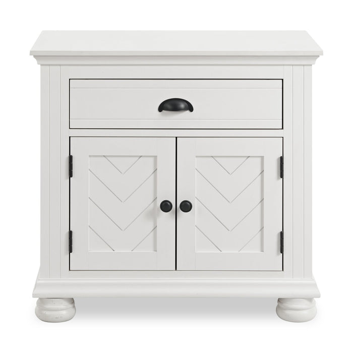 Ella 6pc Bedroom Set with Panel Bed, Dresser, Mirror & Nightstand, White - Twin Size