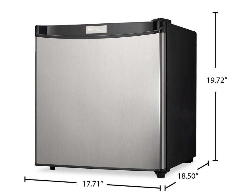 Danby 17.7\" 1.6 Cu. Ft. Single-Door Mini Fridge – Stainless Steel - DCR016A3BSLDD