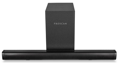 Proscan 2.1 CH Bluetooth Soundbar with Wireless Subwoofer (PSB446) | Barre de son Proscan à 2.1 canaux avec Bluetooth et caisson d’extrêmes graves sans fil (PSB446)