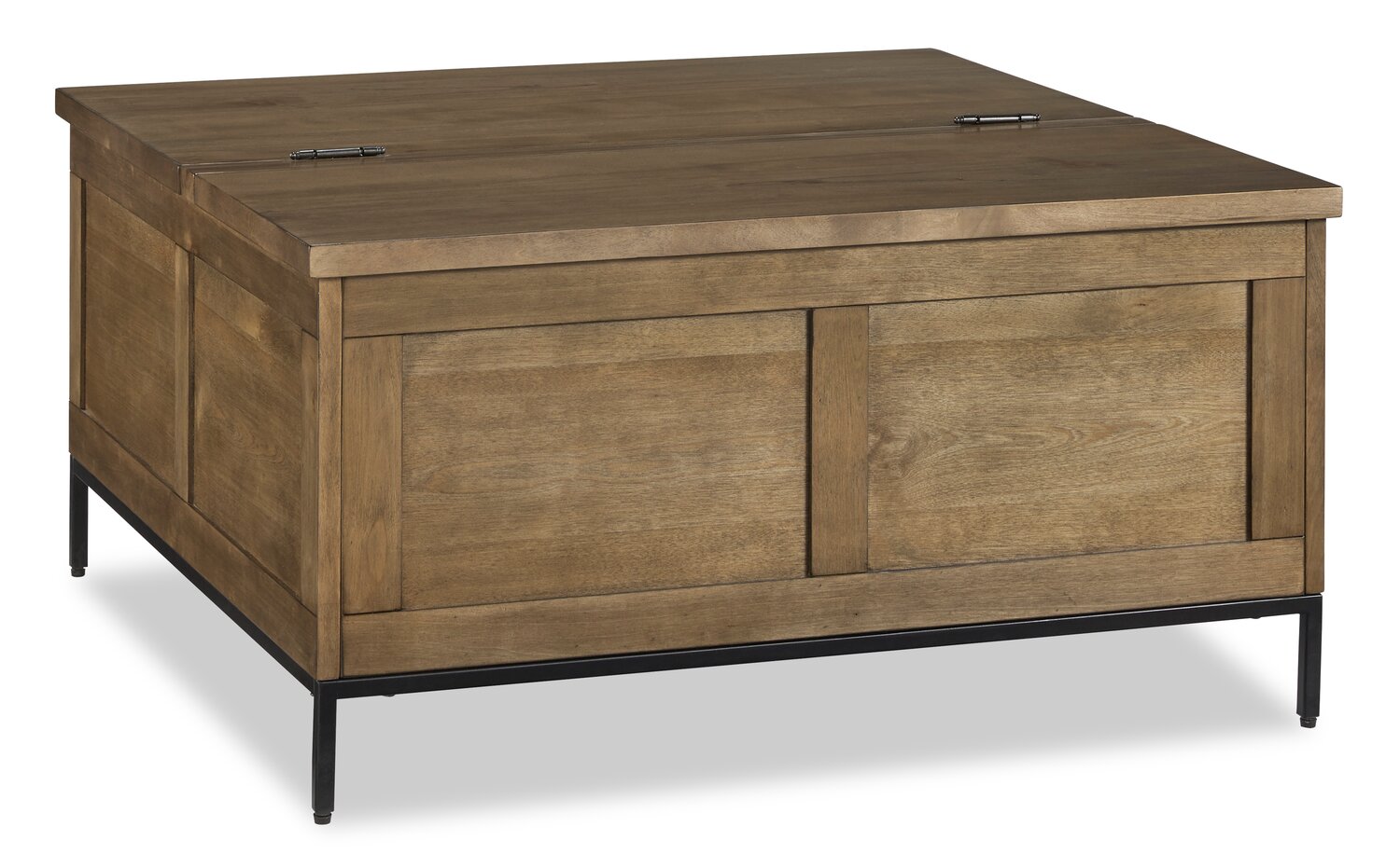 York 36” Rustic Solid Wood Lift Top Coffee Table with Storage - Brown ...