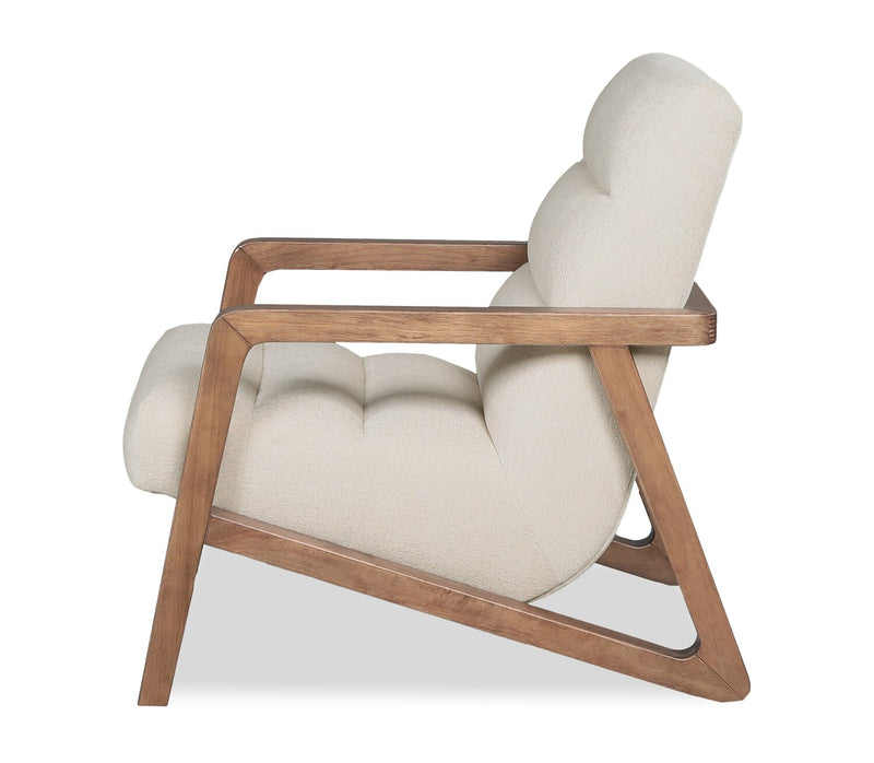 Cove 28\" Chenille Fabric Accent Chair – Linen