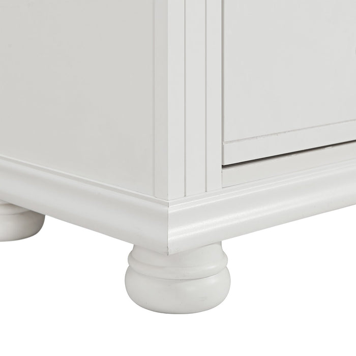Ella Bedroom 6-Drawer & Cabinet Dresser, 63\"W x 36\"H - White