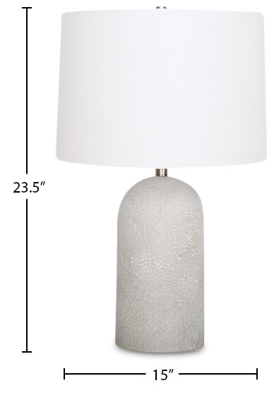 Kort & Co. Hazel 23.5\" Grey Ceramic Table Lamp