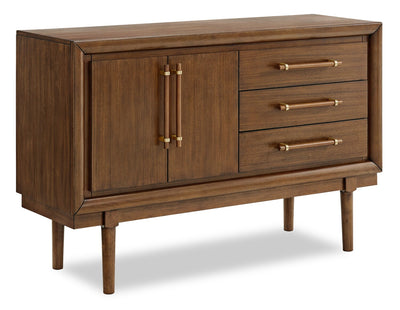 Ember Dining Server with Storage & Drawers, 56"W - Brown | Desserte de salle à manger Ember de 56 po (L) avec rangement et tiroirs - brune