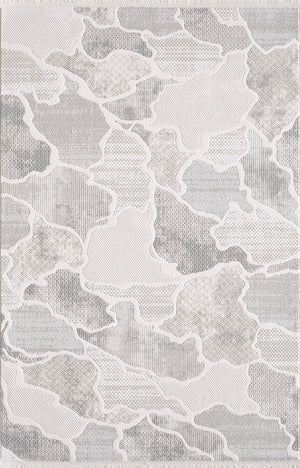 Cove Waves Grey Area Rug - 5'3