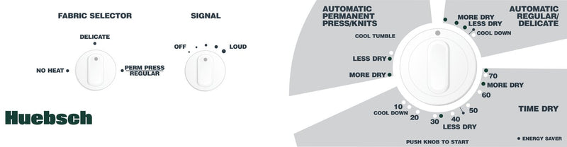 Huebsch 7 Cu.Ft. Top Load Non-Vended Commercial Dryer – White