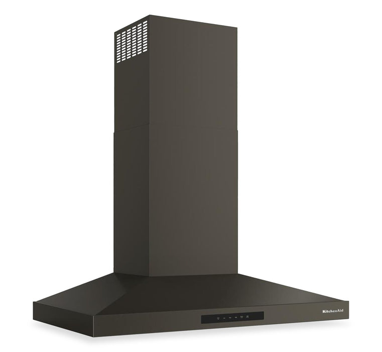 KitchenAid 36\" Wall-Mount 4-Speed Canopy Range Hood – Black Ore - KVWC736SBE