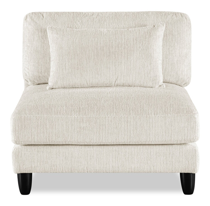 Lounge Modular 40\" Chenille Fabric Armless Chair - Beige