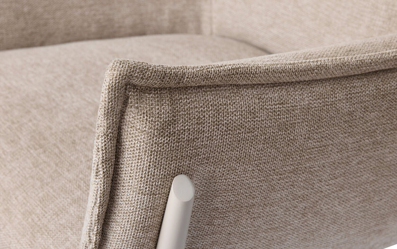 Tori 32.68\" Fabric Accent Chair with Metal Frame - Sand
