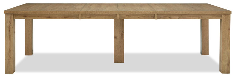 Logan Dining Table with 72-108\"W Extension - Natural Oak
