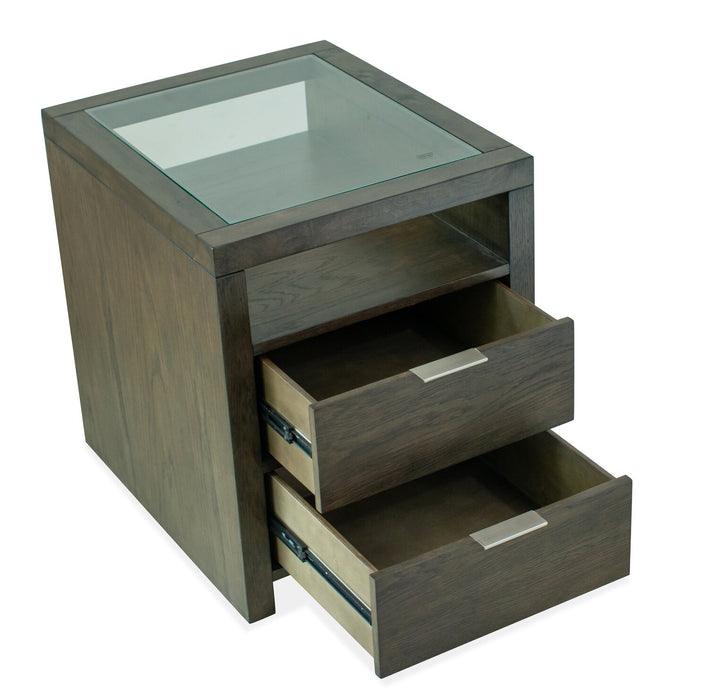 Hatfield 20” Modern Solid Wood End Table with Storage - Homestead Brown