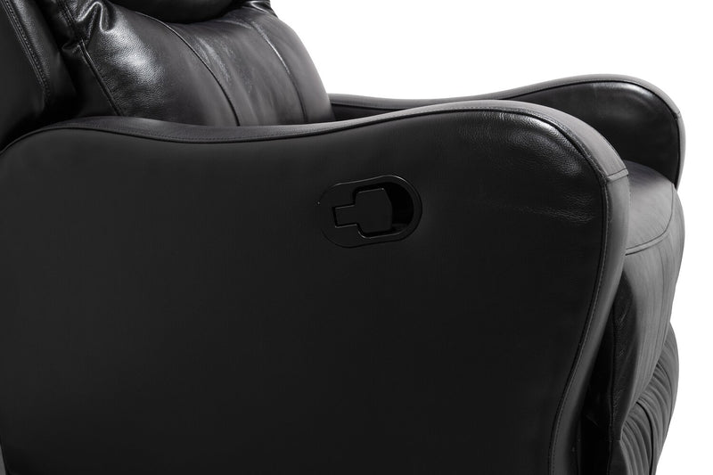 Elli 32\" Faux Leather Swivel Glider Reclining Chair – Black