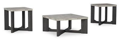 Sherman 35.5” Modern 3-Pack Coffee + 2 End Tables - Grey | Ensemble de 3 tables modernes Sherman de 35,5 po, table à café et 2 tables de bout - gris