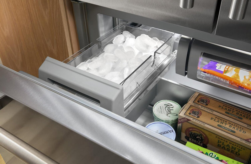 KitchenAid 36\" 20.8 Cu. Ft. French Door Bottom Mount Refrigerator - Black Ore - KBFN536SBE