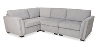 Vault 4-Piece Sectional with Three Storage Chairs - Grey 
