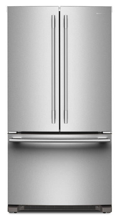 KitchenAid 36\" 20 Cu. Ft. Counter-Depth French Door Refrigerator - PrintShield Stainless - KRFC136SPS