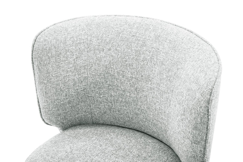 Zola Gliding Dining Chair with Polyester Fabric - Cloud Grey
