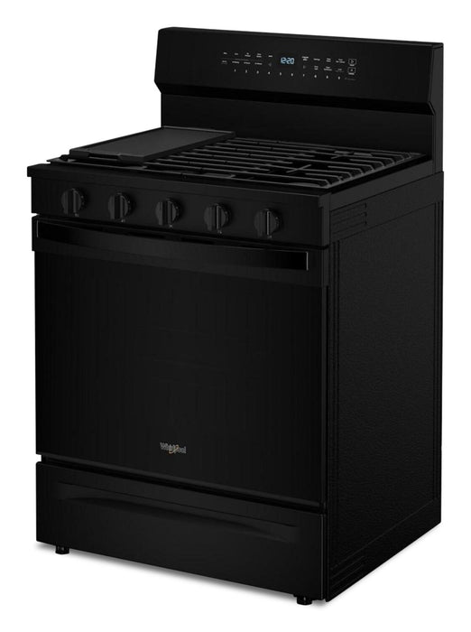 Whirlpool 5 Cu. Ft. Smart Gas Range with Air Fry and Self-Clean - Black - WFGS7530RB