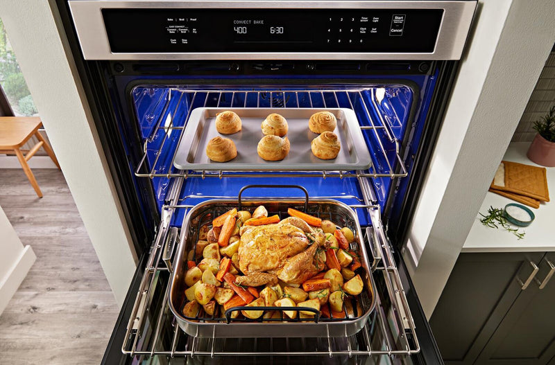 KitchenAid 27\" 8.6 Cu. Ft. Double Wall Oven with Air Fry - KOED527PBS