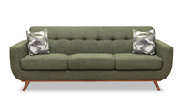 Freeman Linen-Look Fabric Sofa - Avocado 
