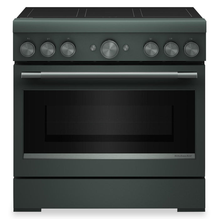 KitchenAid 36\" 5.1 Cu. Ft. Freestanding Induction Range with No Preheat Air Fry – Juniper - KFIS936SJP
