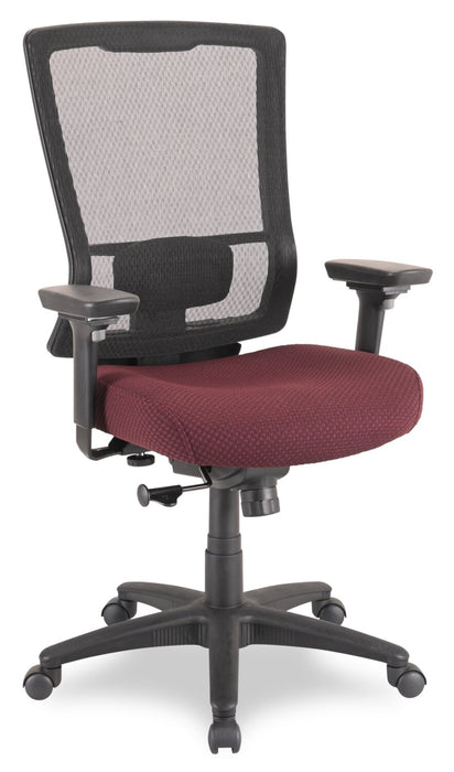 Tempur-Pedic Remy 26.8” Office Chair - Burgundy with Mesh Back