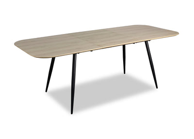 Joss Dining Table with 65-83"W Butterfly Extension, Metal - Natural | Table de salle à manger Joss de 65 po à 83 po (L) avec rallonge papillon, en métal - naturelle