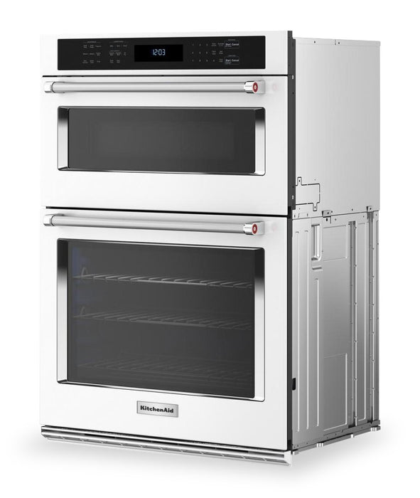 KitchenAid 30\" 6.4 Cu. Ft. Combination Microwave Wall Oven with Air Fry - KOEC530PWH