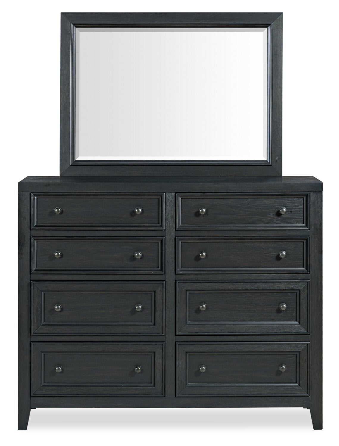 Casa Bedroom 8-Drawer Dresser, 54"W x 44"H, Wood - Black - The Brick Casa Bedroom 8-Drawer Dresser, 54"W x 44"H, Wood - Black - The Brick