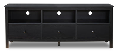 Renner 58" Modern TV Stand with Storage for TVs up to 65"- Matte Black | Meuble pour téléviseur moderne Renner de 58 po avec rangement pour téléviseurs de jusqu’à 65 po - noir mat