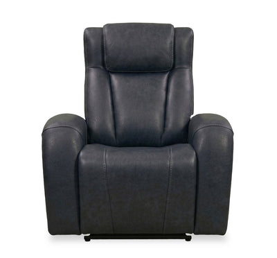 Shaquille O’Neal Home Titan 42" Genuine Leather Power Reclining Chair with Shaq-o-pedic Comfort – Black | Fauteuil à inclinaison électrique Titan de Shaquille O’Neal Home de 42 po en cuir véritable avec confort Shaq-o-pedic - noir