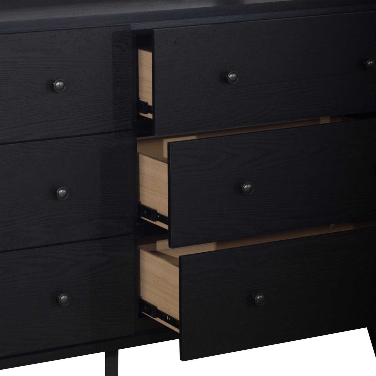 Milan Bedroom 6-Drawer Dresser, Mid-Century Modern, 59