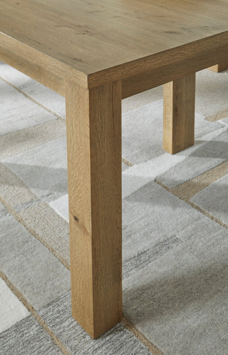 Logan Dining Table with 72-108\"W Extension - Natural Oak