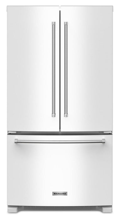 KitchenAid 36\" 20 Cu. Ft. Counter-Depth French-Door Refrigerator - White - KRFC136RWH