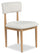 ["Jolie Dining Chair with Boucle Fabric - White & Oak Brown"]