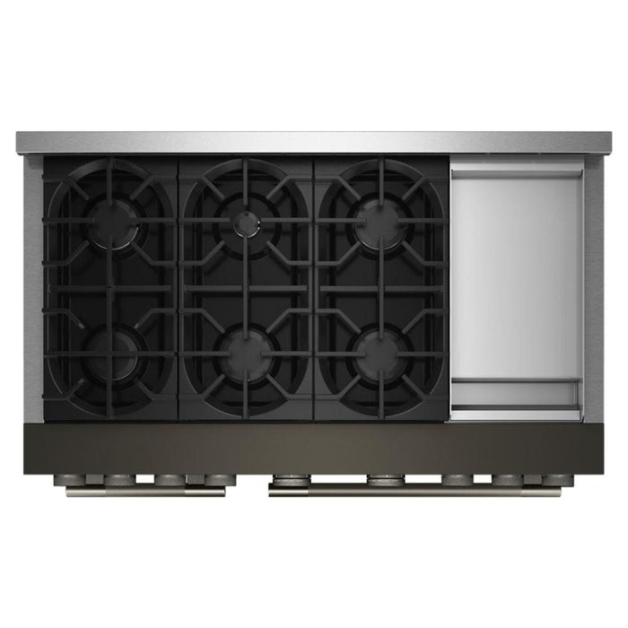 KitchenAid 6.3 Cu. Ft. 6 Burner Commercial-Style Gas Range – Black Ore - KFGD948SBE