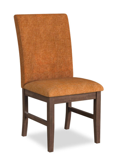 Rain Dining Chair with Cushion Fabric Seat & Back – Orange | Chaise de salle à manger Rain avec siège et dossier rembourrés en tissu - orange