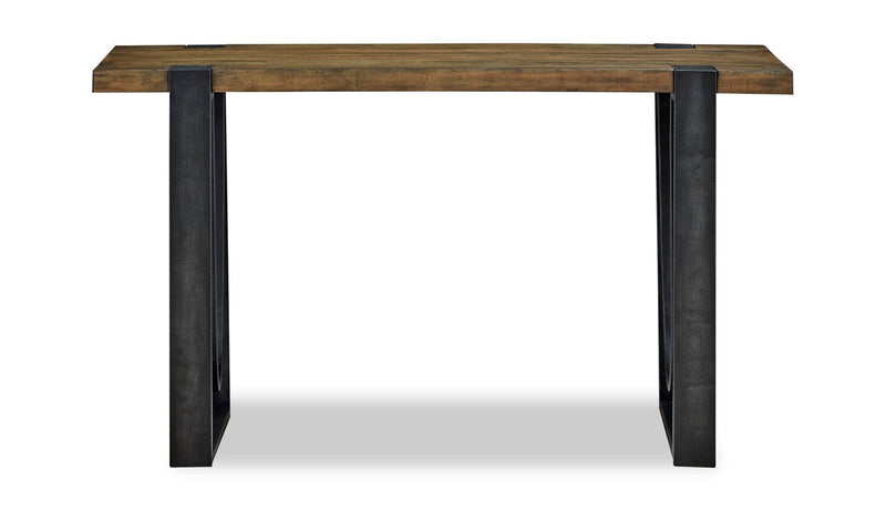 Brewer 50” Industrial Solid Wood Sofa Table - Rustic Honey