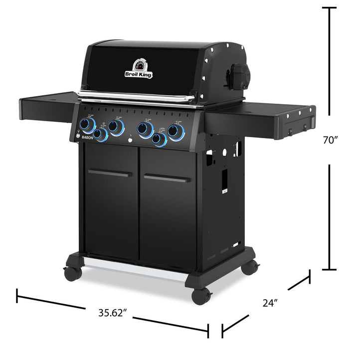 Baron 490 Pro Shadow 65,000-BTU Propane Gas Grill – Black - 674144