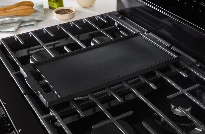 Whirlpool 5 Cu. Ft. Smart Gas Range with Air Fry and Self-Clean - Black - WFGS7530RB