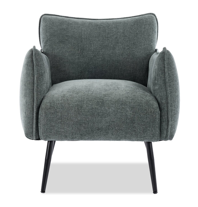 Arlo 29.5\" Linen-Look Fabric Accent Chair – Green