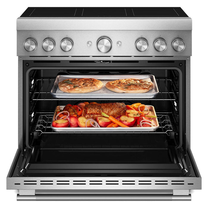 KitchenAid 36\" 5.1 Cu. Ft. Freestanding Induction Range with No Preheat Air Fry – Stainless Steel - KFIS936SSS