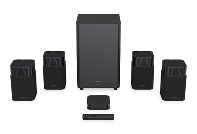 HISENSE 4.1.2-Channel 720W Home Theatre System with Wireless Speakers and Subwoofer (HT Saturn) | Système de cinéma maison de 720 W à 4.1.2 canaux HISENSE avec haut-parleurs et caisson d’extrêmes graves sans fil (HT Saturn)