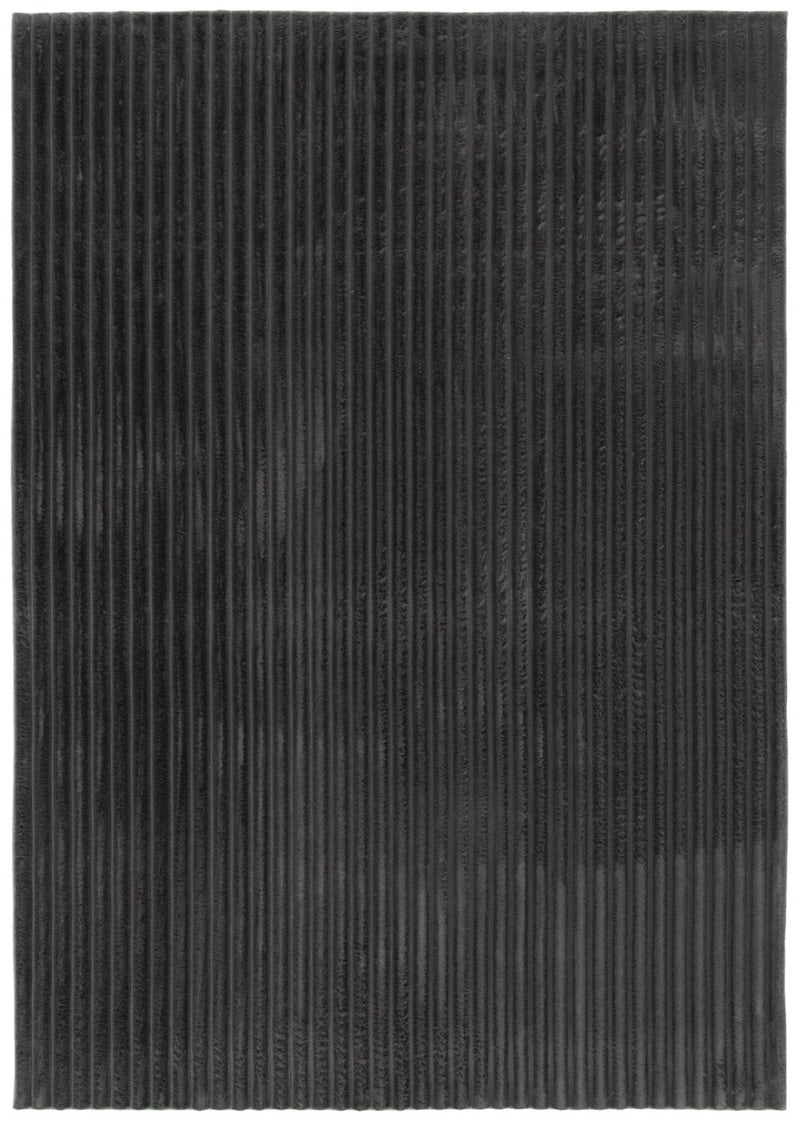 Channel Area Rug Dream Step Memory Foam Channel Dark Grey Faux Fur Area Rug - 7' x 10 ...