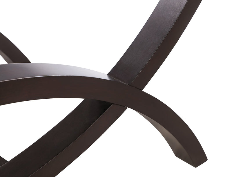 Ricci 48\" Modern Glass Top Sofa Table - Espresso with Arched Legs