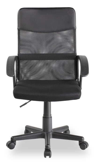 Pixel 22\" Mesh Fabric Office Chair with Lumbar Support - Black